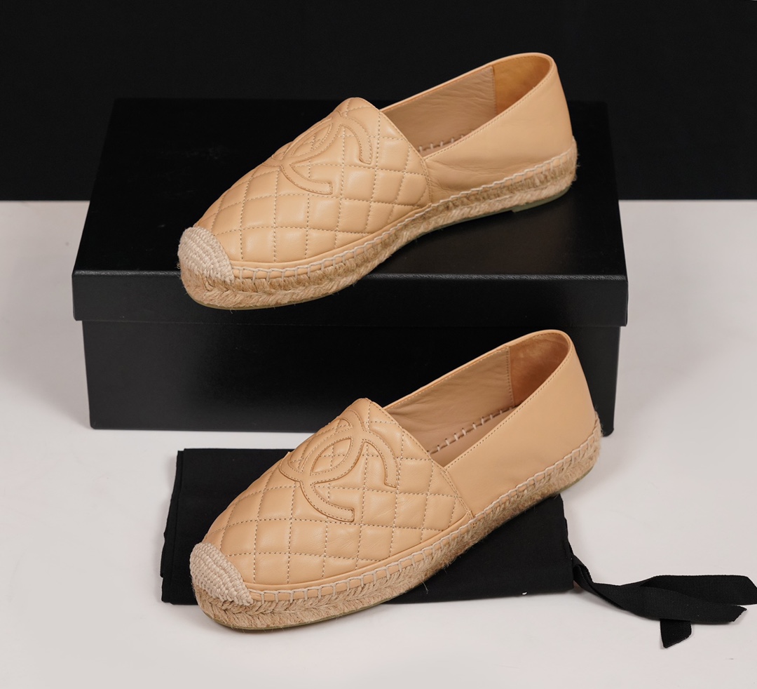 Chanel   Sheepskin Espadrilles Shoes