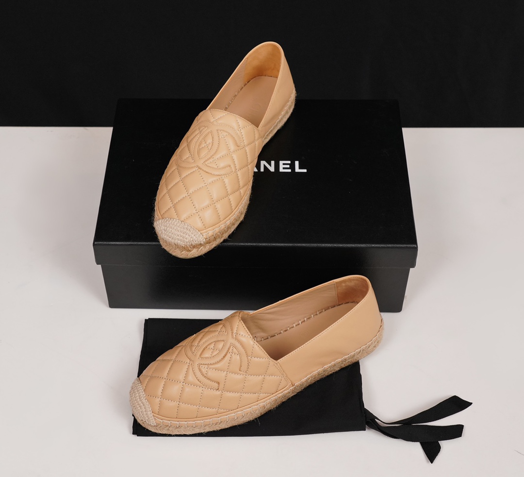 Chanel   Sheepskin Espadrilles Shoes