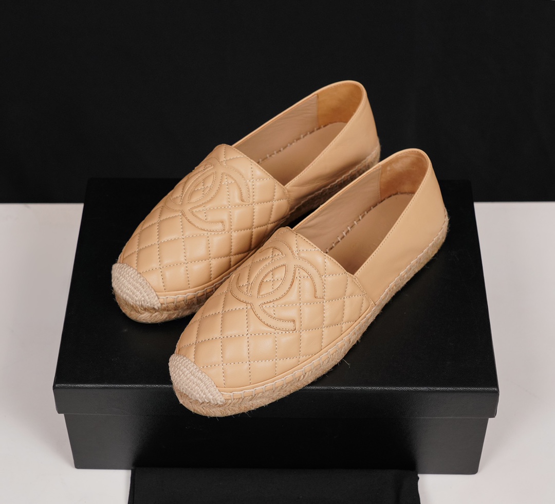 Chanel   Sheepskin Espadrilles Shoes