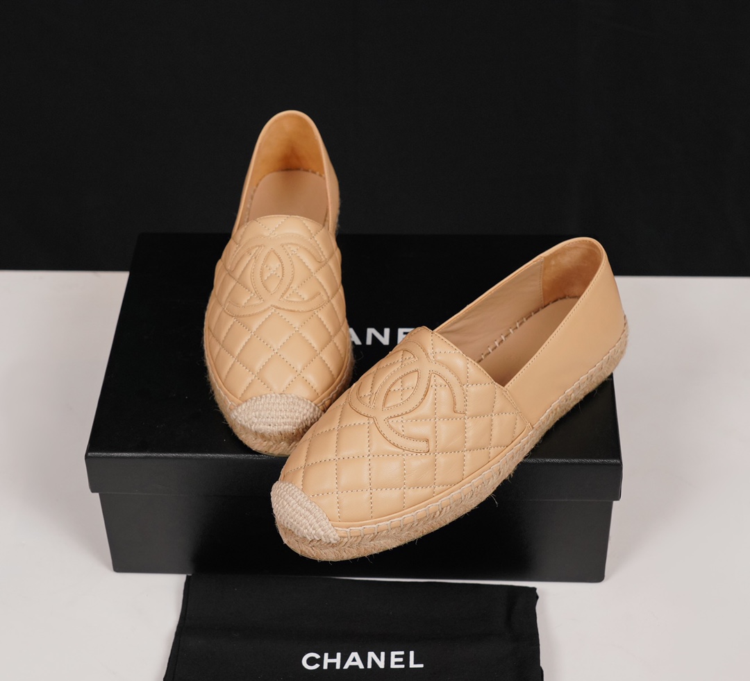 Chanel   Sheepskin Espadrilles Shoes