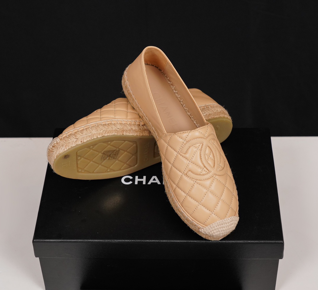 Chanel   Sheepskin Espadrilles Shoes