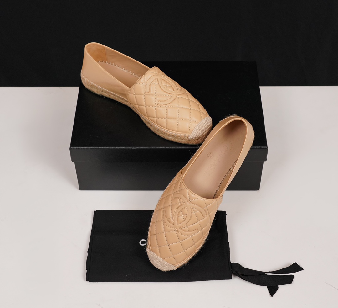 Chanel   Sheepskin Espadrilles Shoes