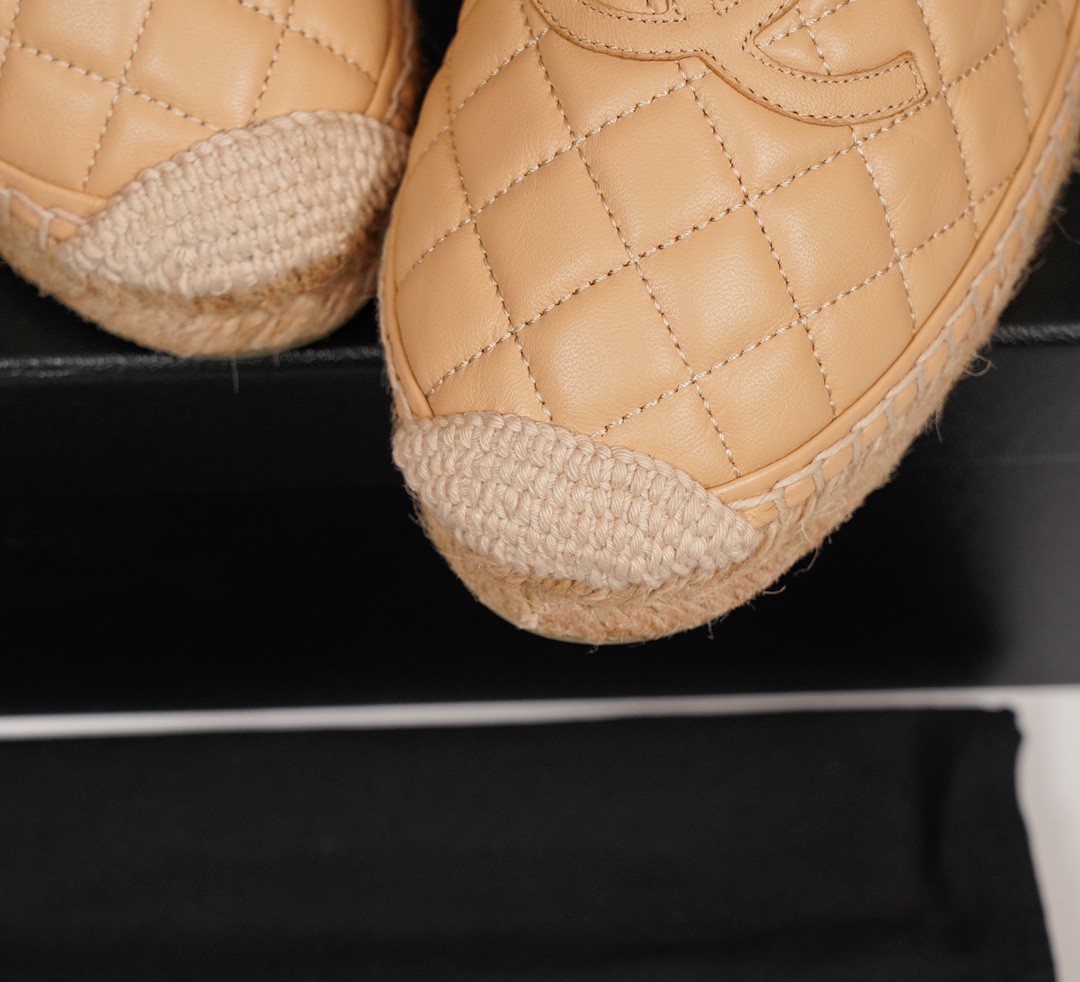 Chanel   Sheepskin Espadrilles Shoes