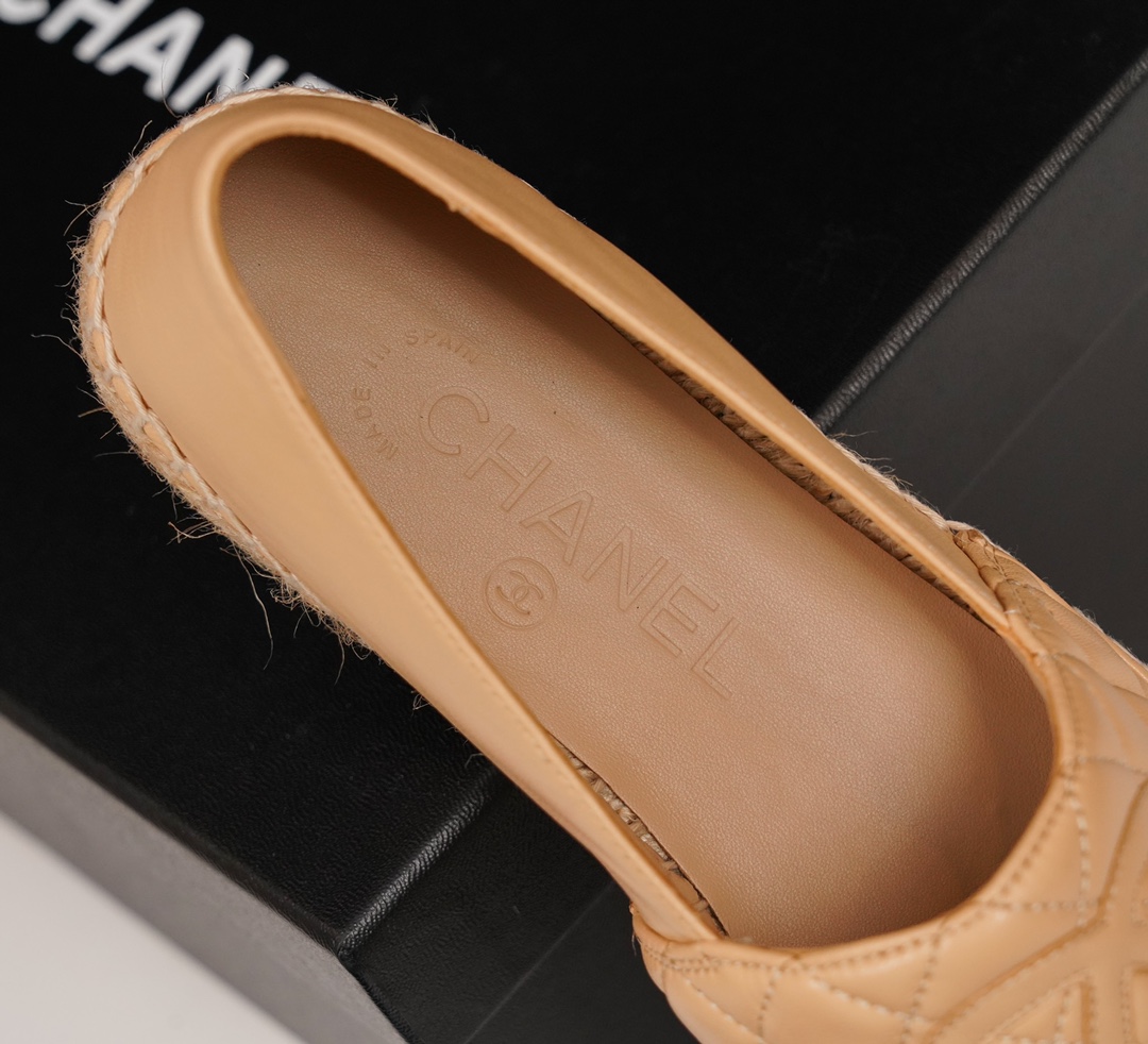 Chanel   Sheepskin Espadrilles Shoes