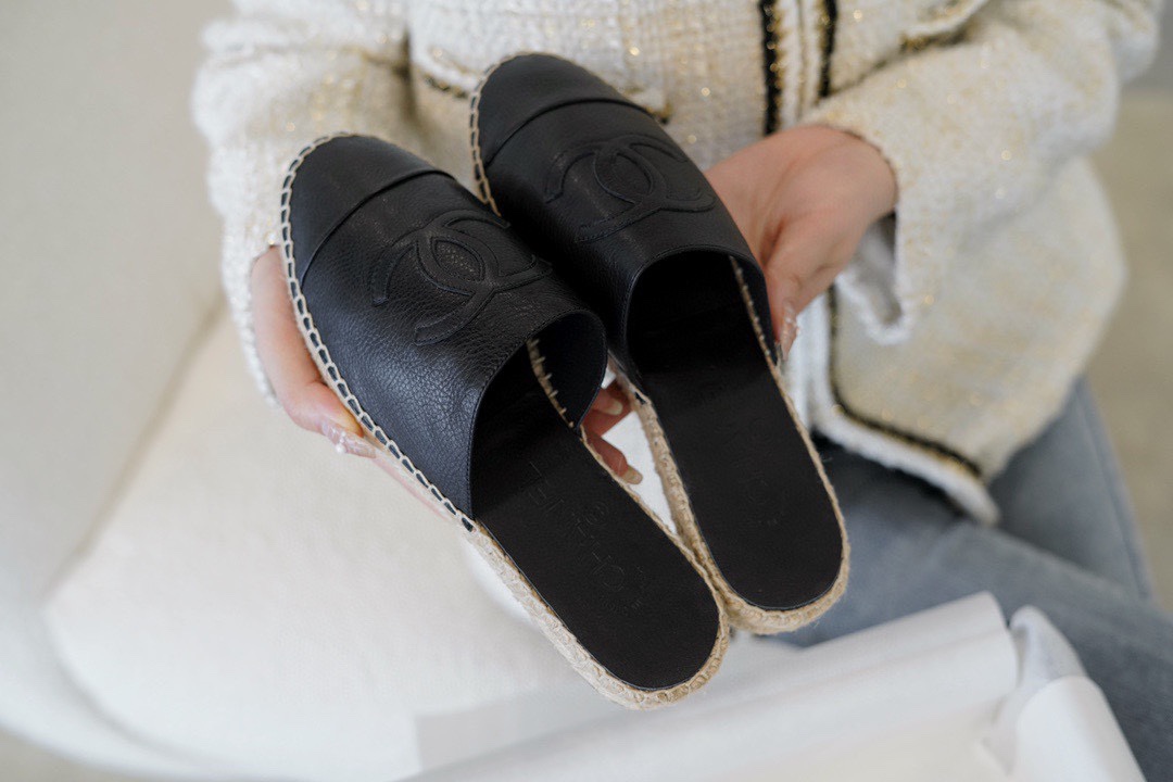 Chanel Calf Leather Espadrilles Shoes