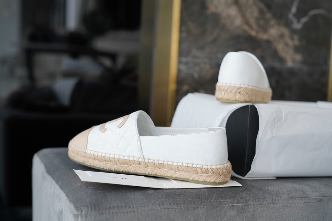 Chanel   Sheepskin Espadrilles Shoes