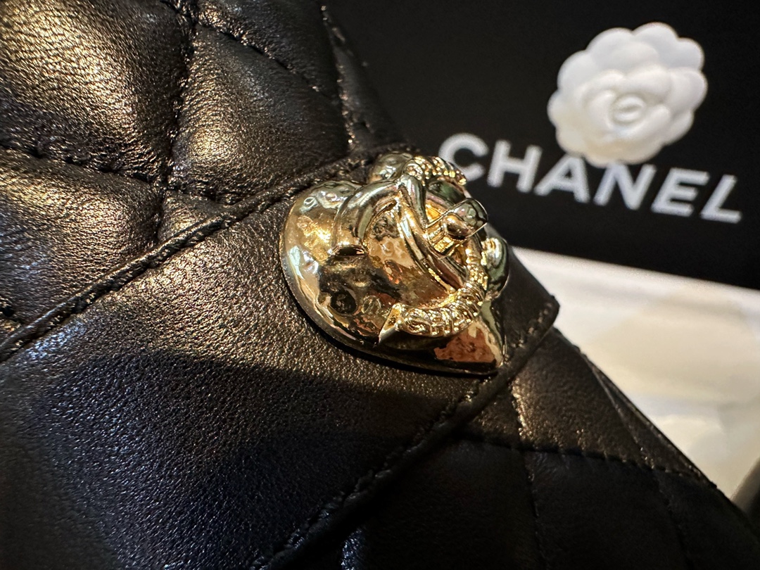 Chanel Diamond Heart Buckle Loafers