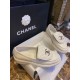 Chanel Glossy Patent Leather Heart-shaped Gold Buckle Loafers