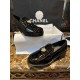 Chanel Patent Leather Heart Buckle Loafers