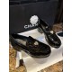 Chanel Patent Leather Heart Buckle Loafers