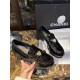 Chanel Patent Leather Heart Buckle Loafers