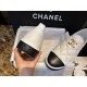 Chanel Black and White Diamond Loafers