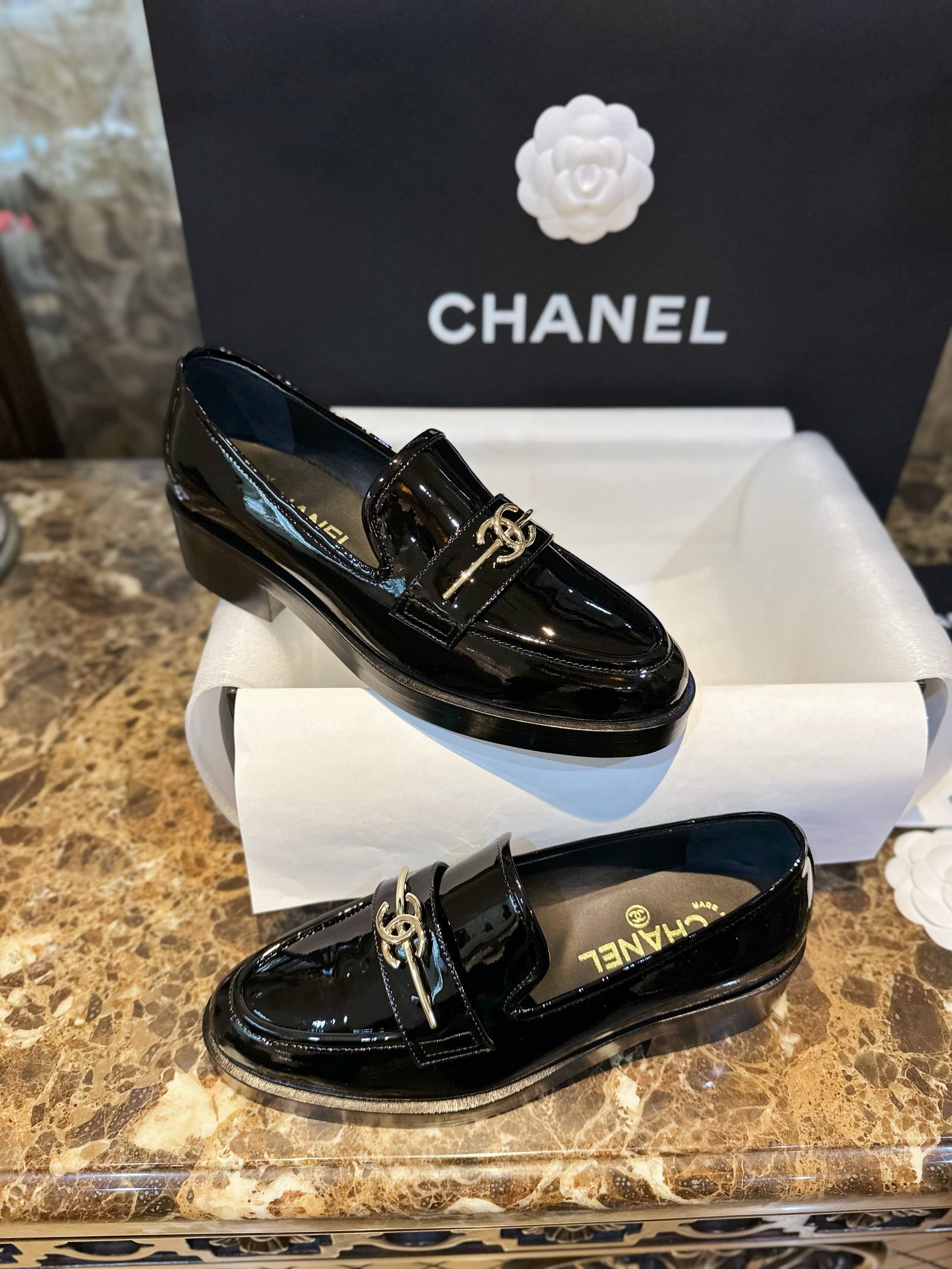 Chanel Chic Double C Long Tassel Loafers