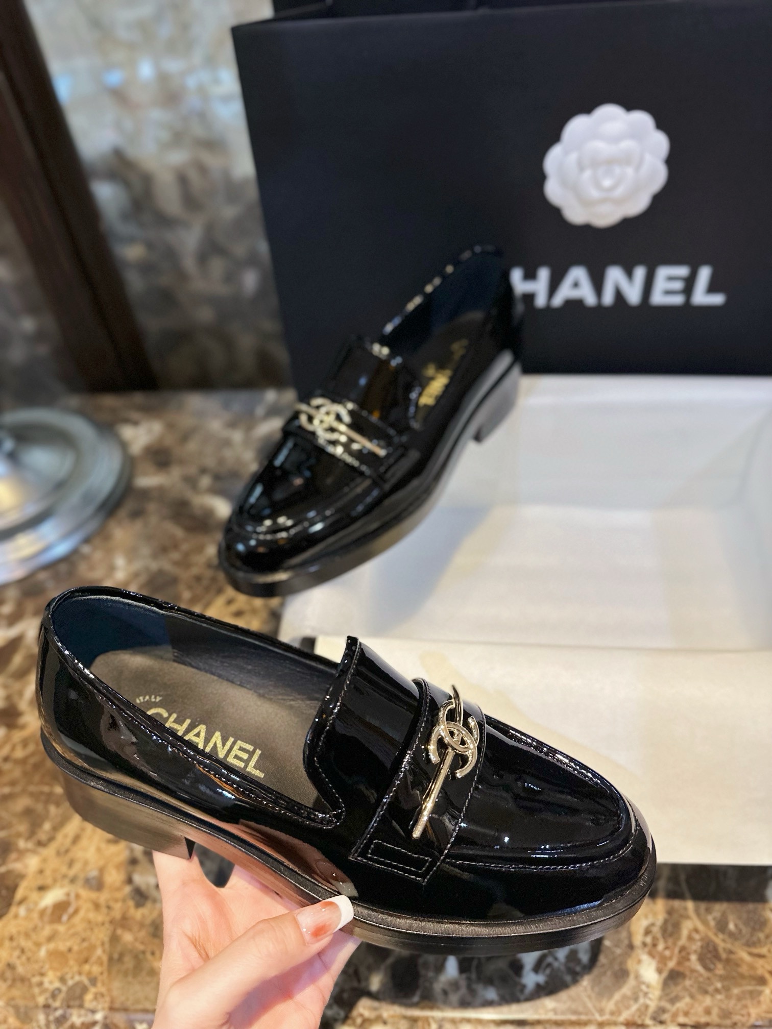 Chanel Chic Double C Long Tassel Loafers