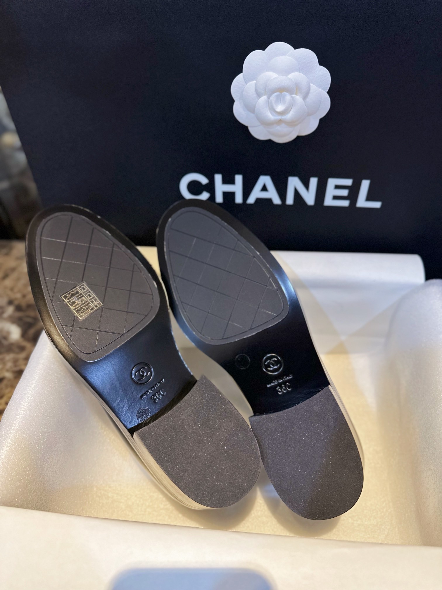 Chanel Chic Double C Long Tassel Loafers