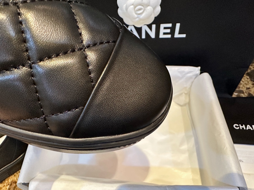 Chanel Black Diamond Loafers