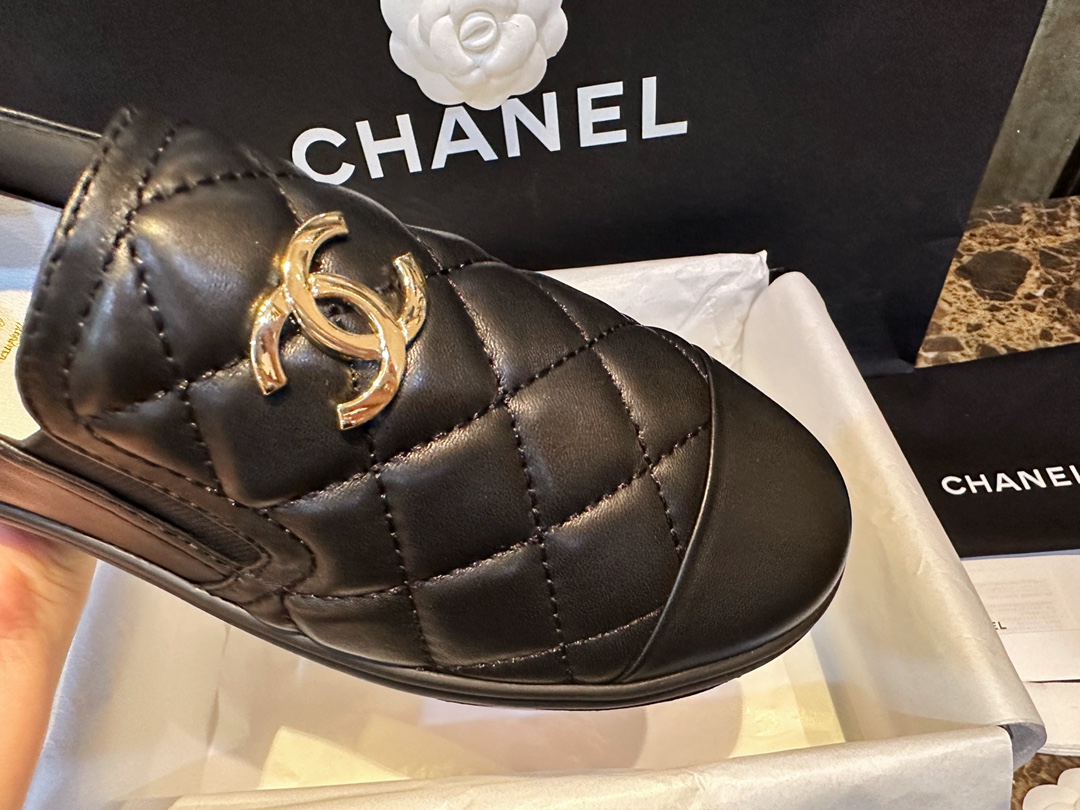 Chanel Black Diamond Loafers