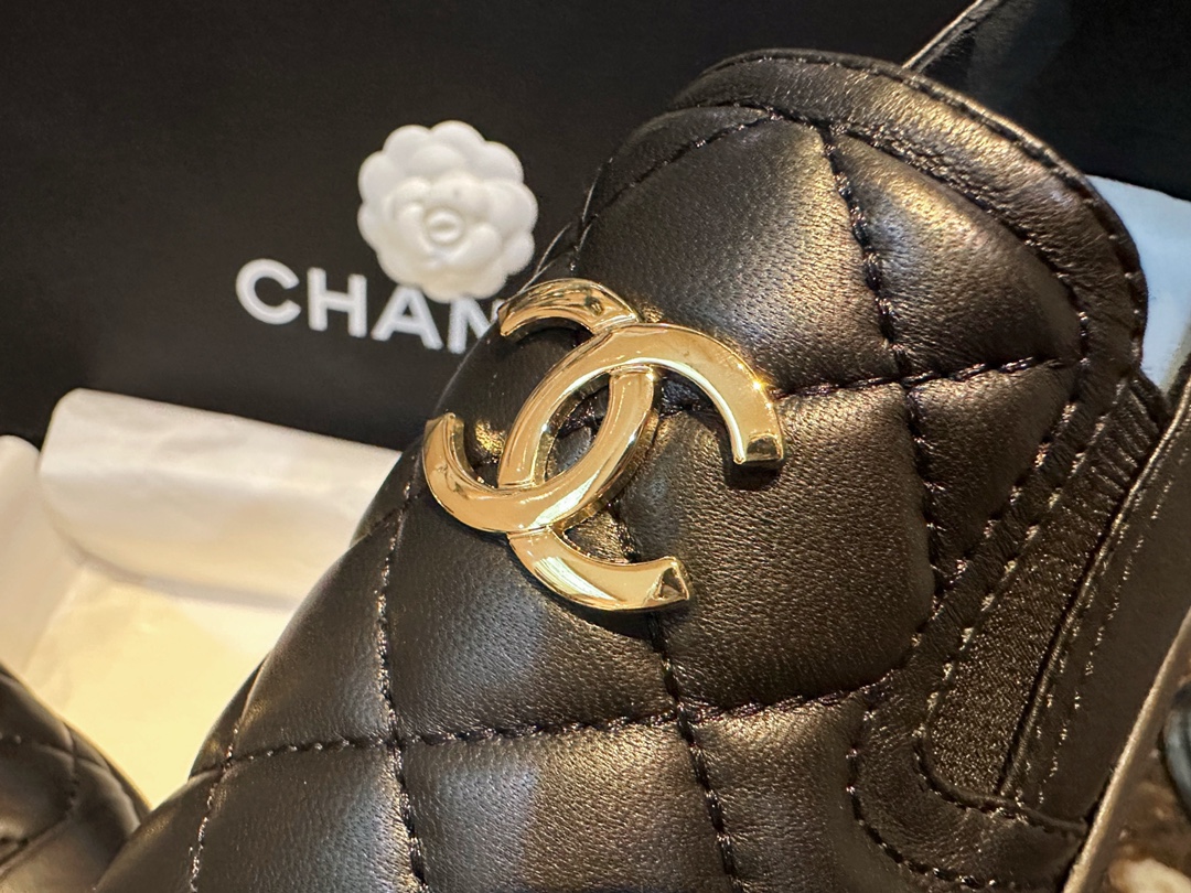 Chanel Black Diamond Loafers