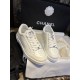 Chanel Embossed White Sneakers