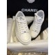 Chanel Embossed White Sneakers