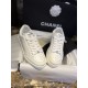 Chanel Embossed White Sneakers