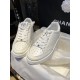 Chanel Embossed White Sneakers