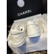 Chanel Embossed White Sneakers