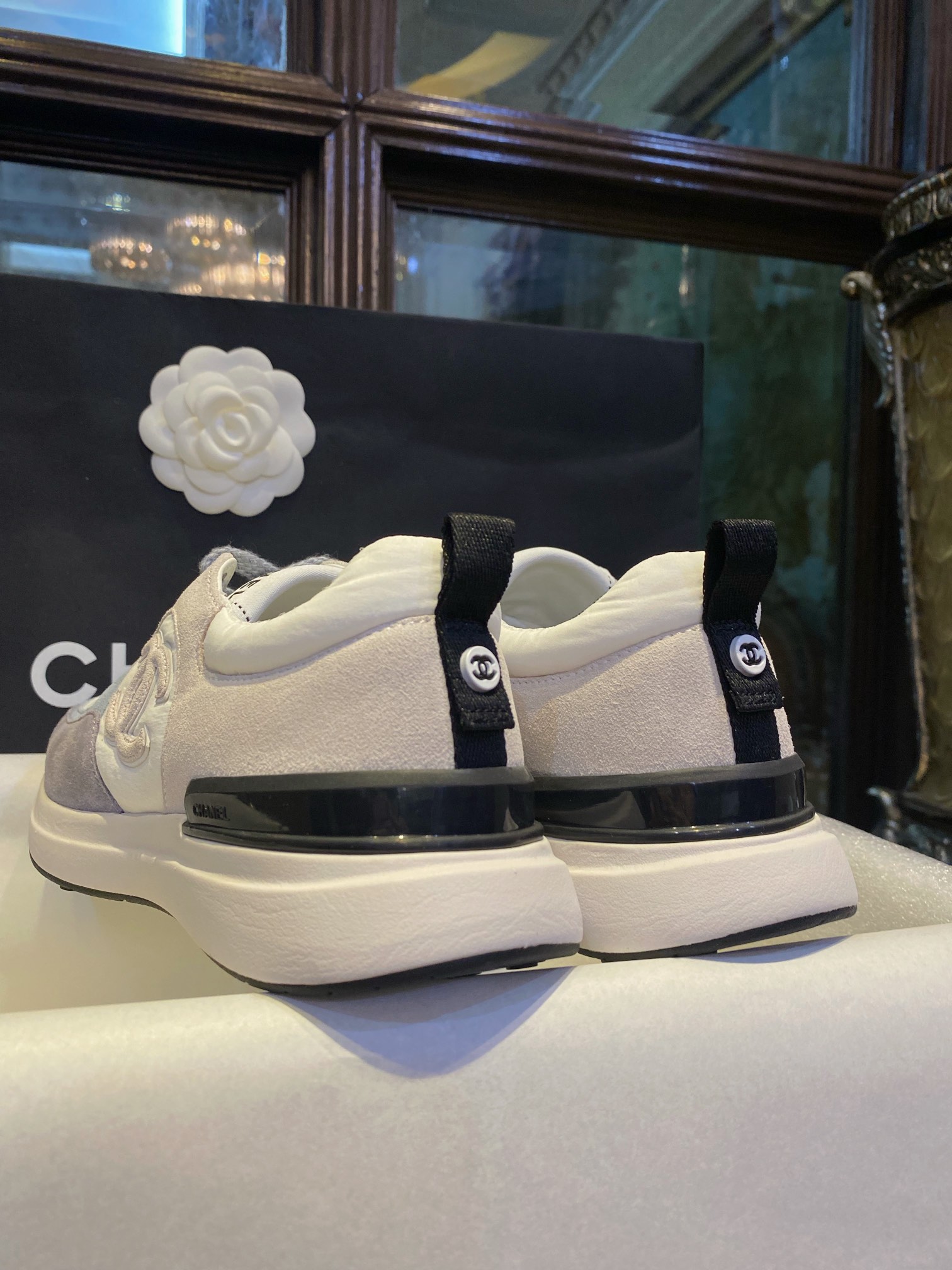 Chanel Suede Grape-Colored Sneakers