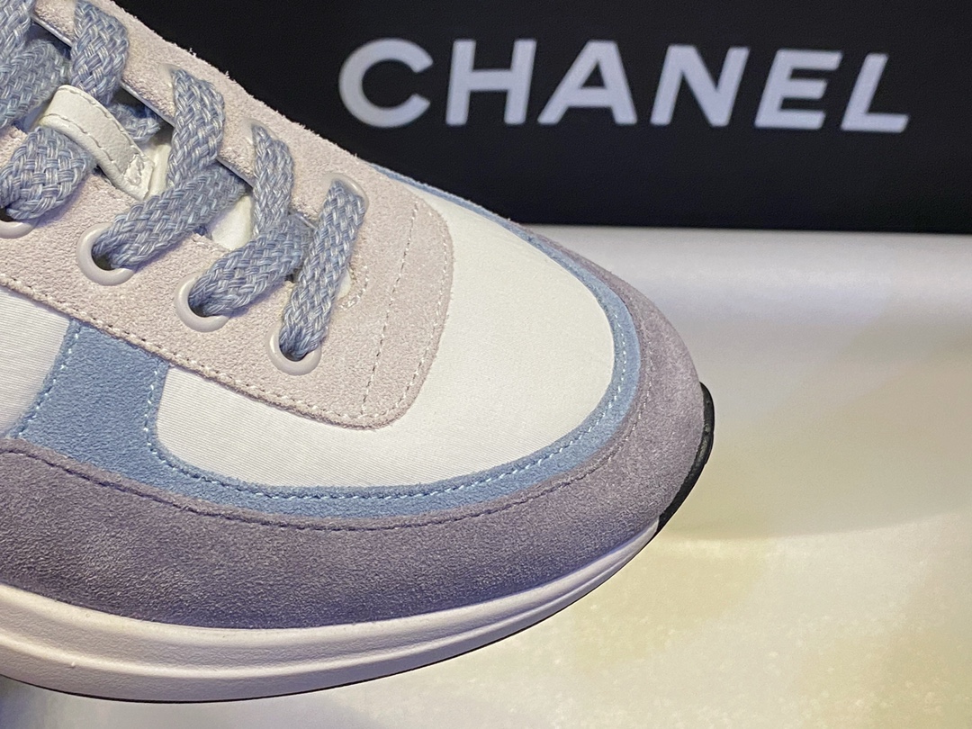 Chanel Suede Grape-Colored Sneakers