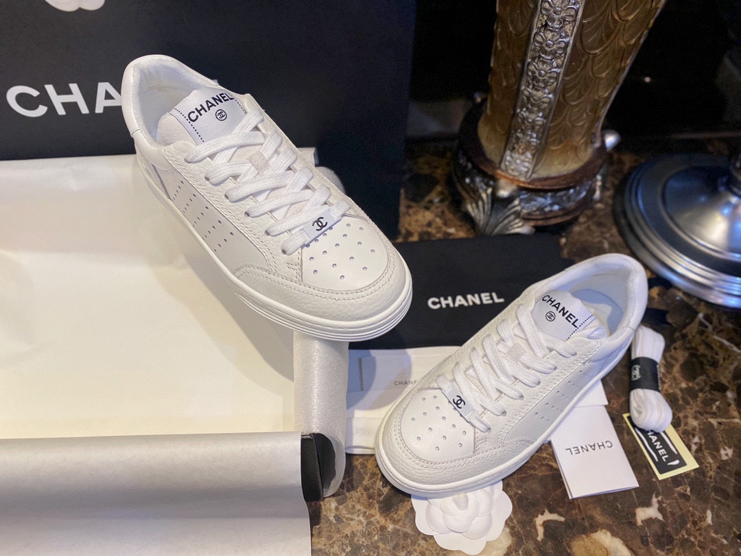 Chanel White Panda Skate Shoes