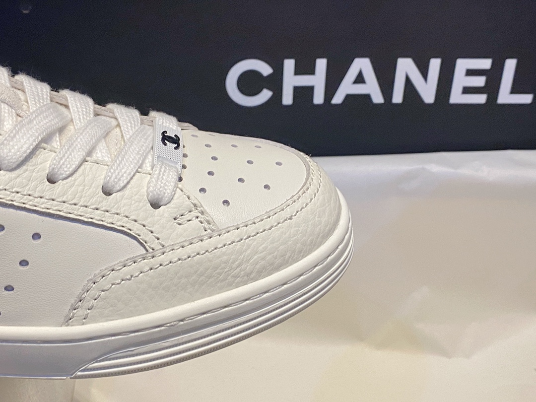 Chanel White Panda Skate Shoes