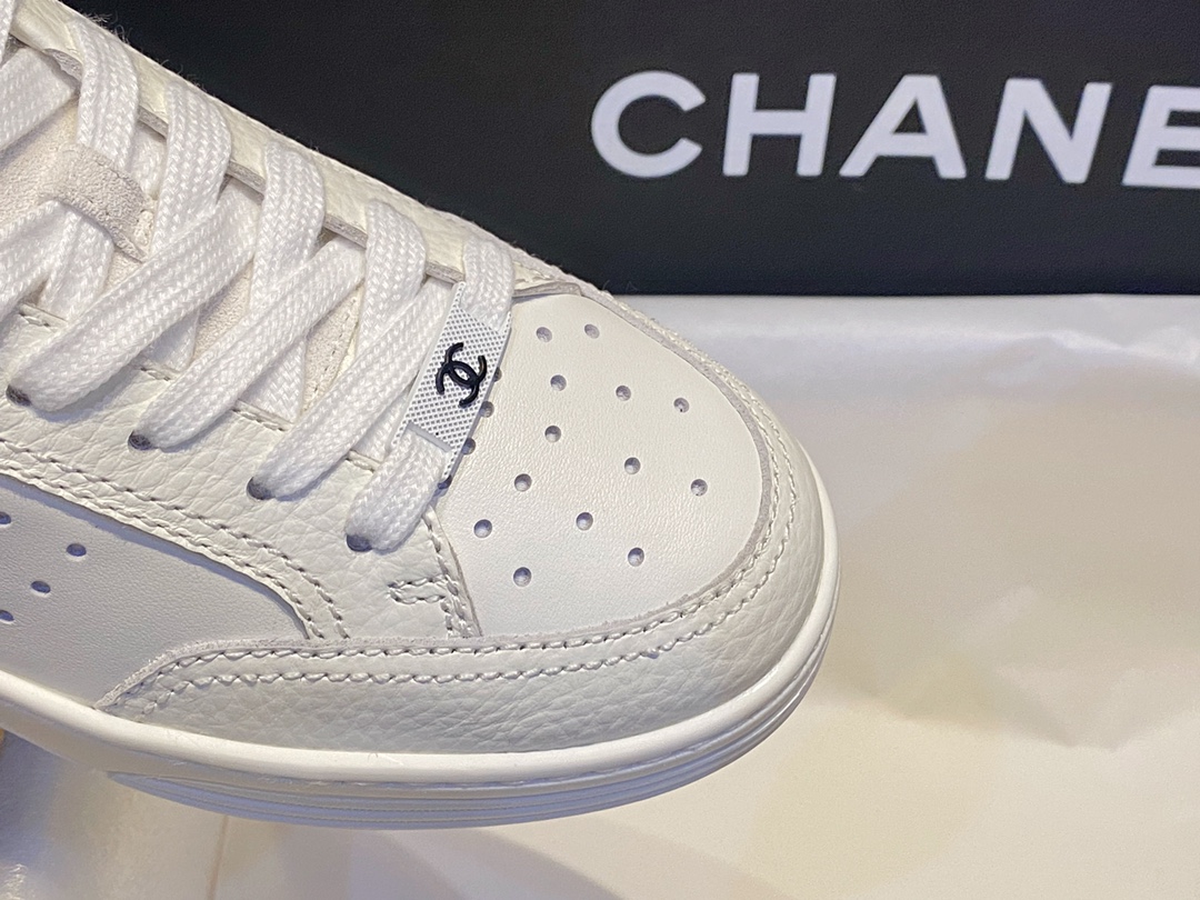 Chanel White Panda Skate Shoes