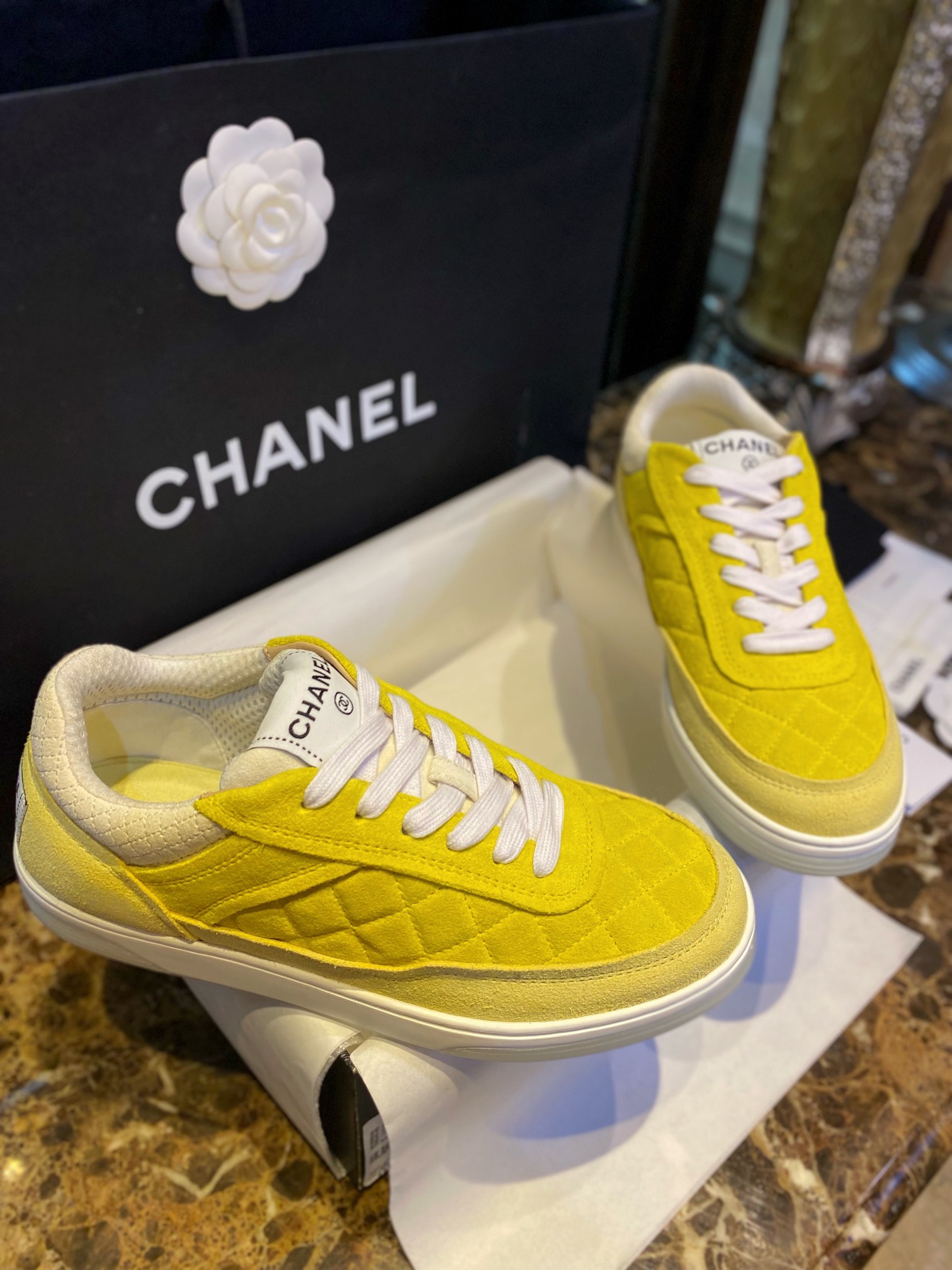 Chanel Lucky Yellow Sneakers