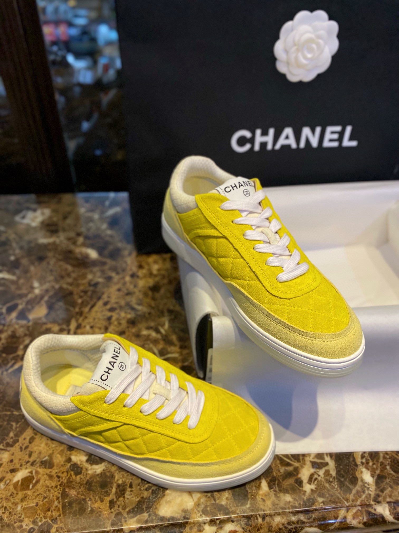 Chanel Lucky Yellow Sneakers