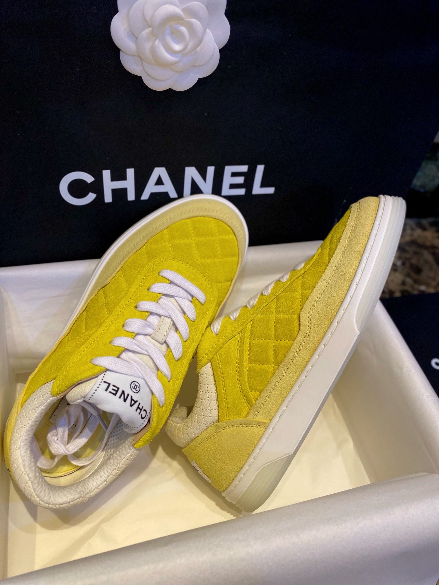 Chanel Lucky Yellow Sneakers