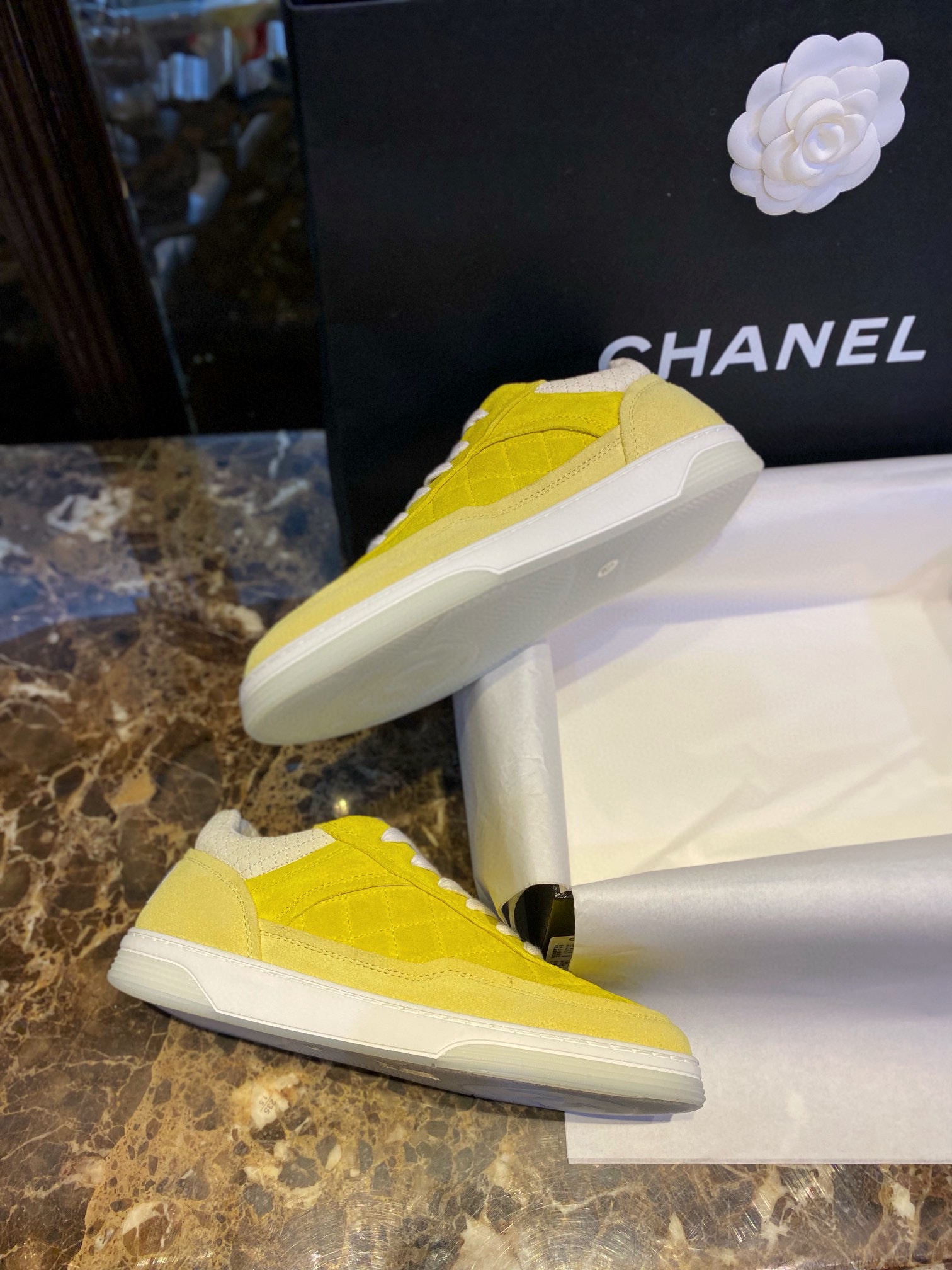 Chanel Lucky Yellow Sneakers