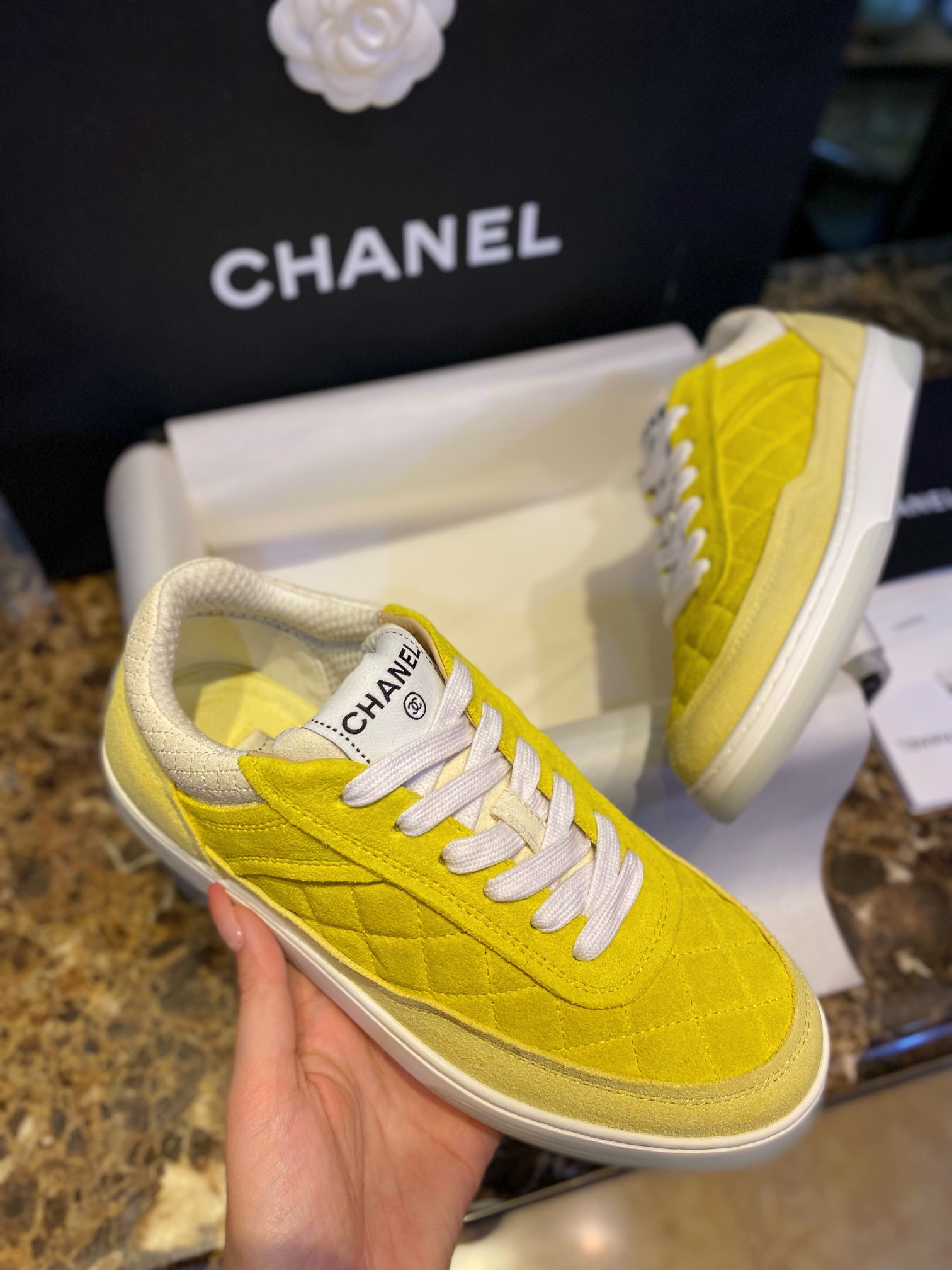 Chanel Lucky Yellow Sneakers