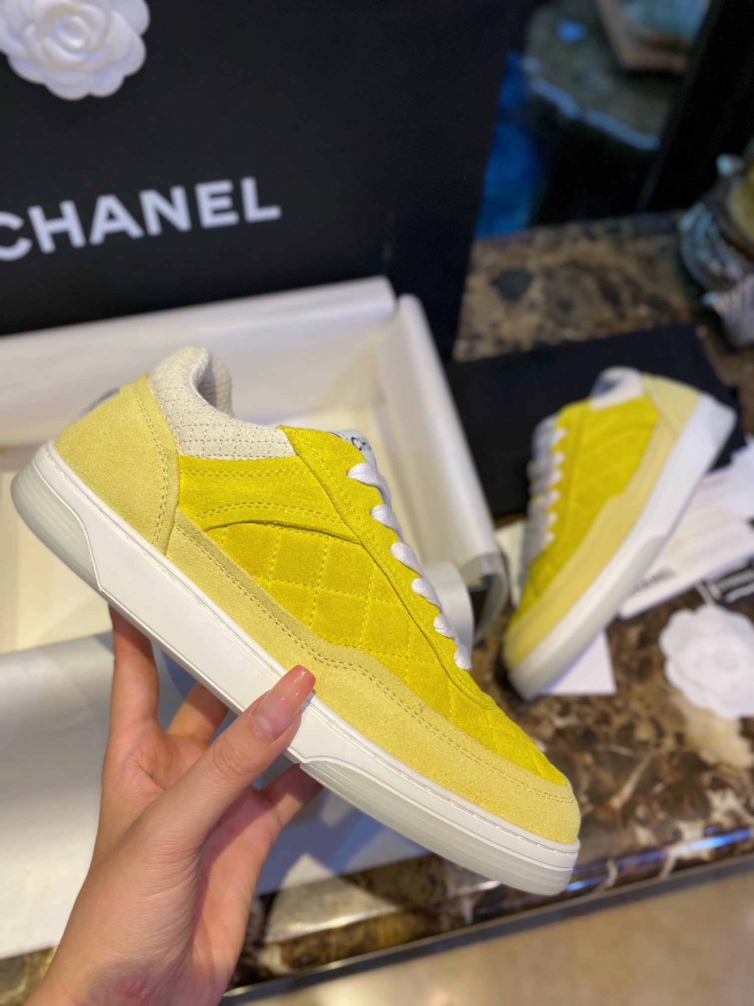 Chanel Lucky Yellow Sneakers