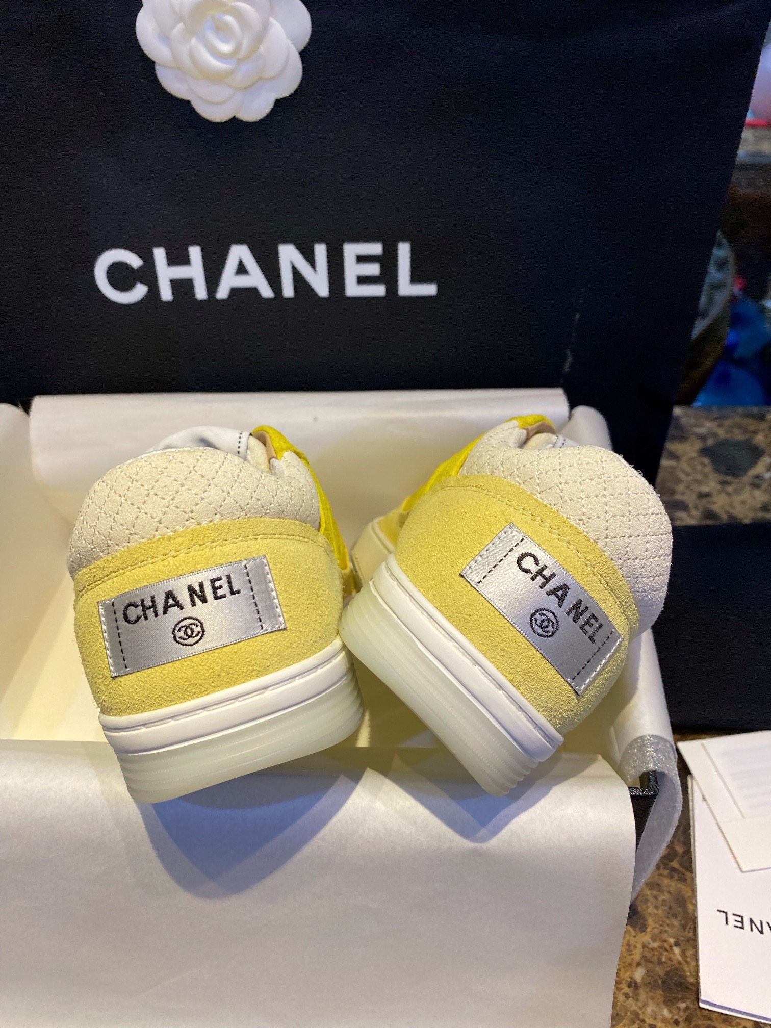 Chanel Lucky Yellow Sneakers