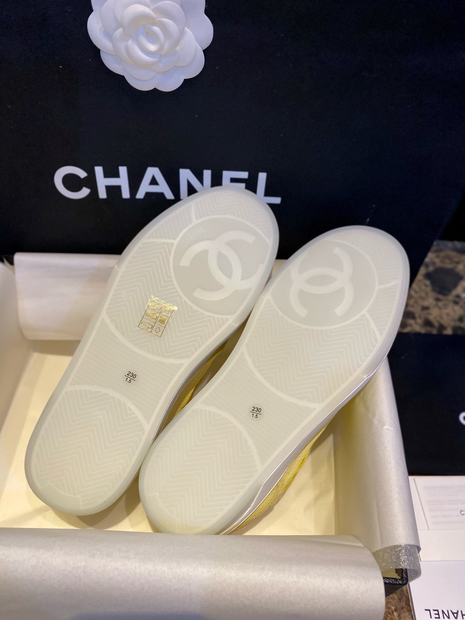 Chanel Lucky Yellow Sneakers