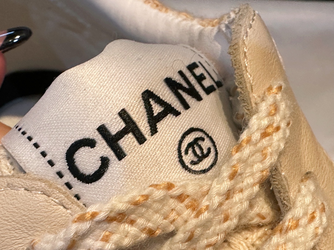 Chanel Tweed Orange Blossom Sports Shoes