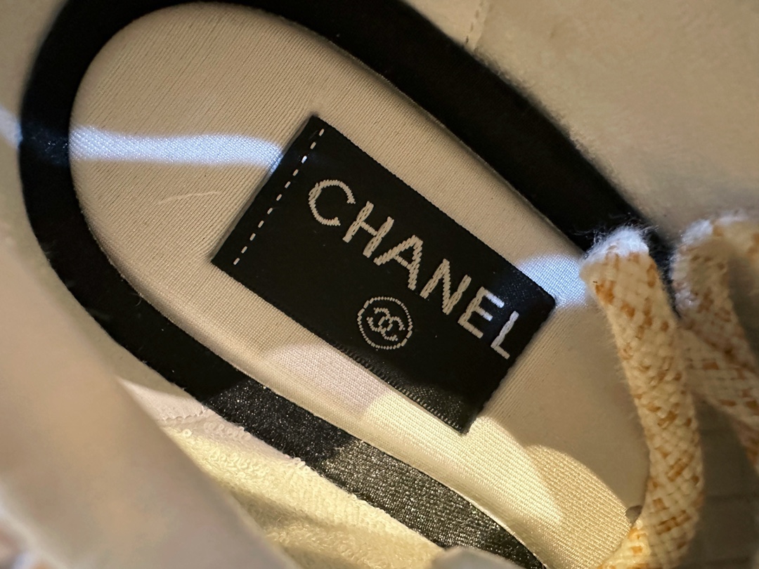 Chanel Tweed Orange Blossom Sports Shoes