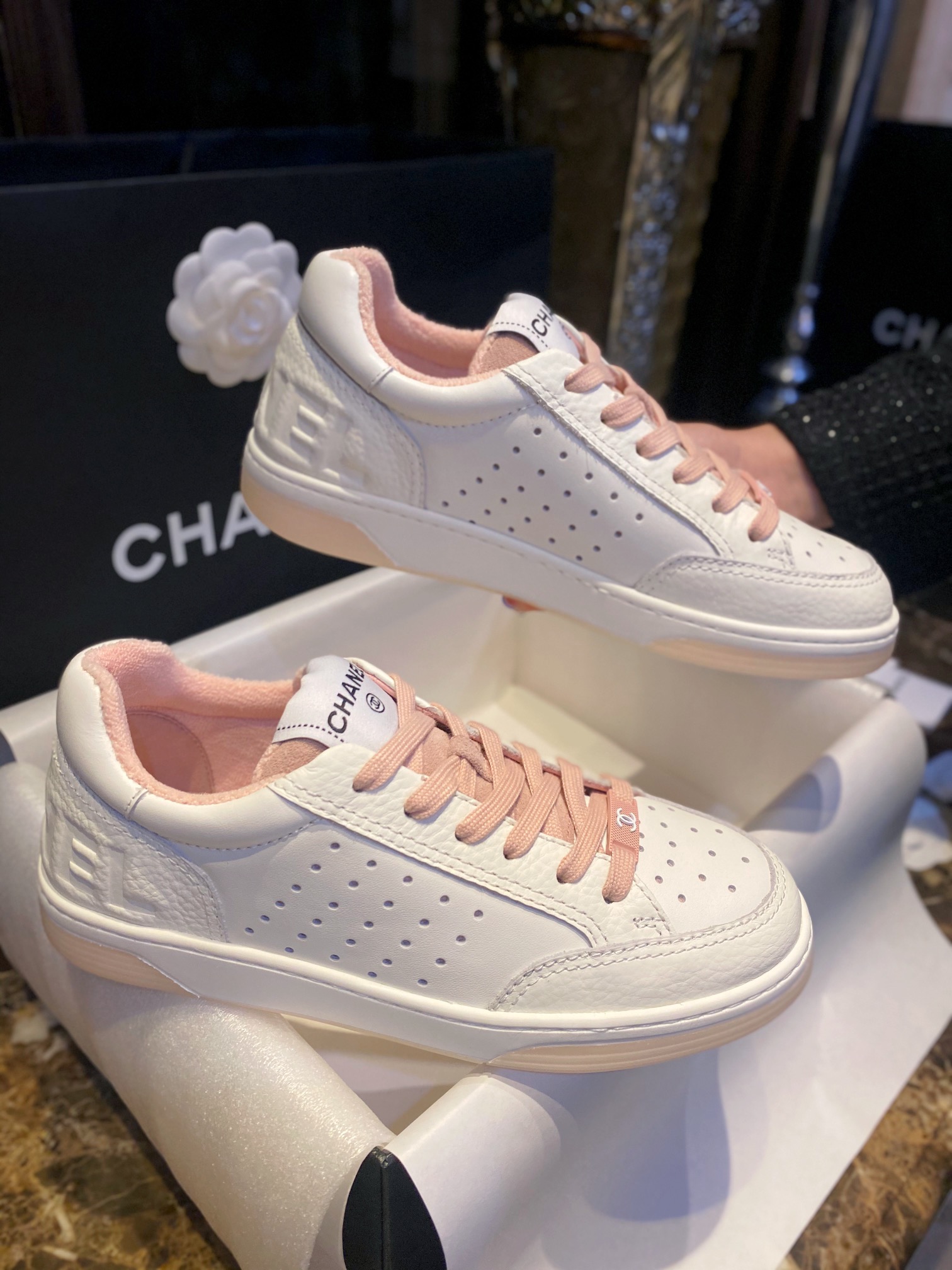 Chanel Pink Panda Skate Shoes