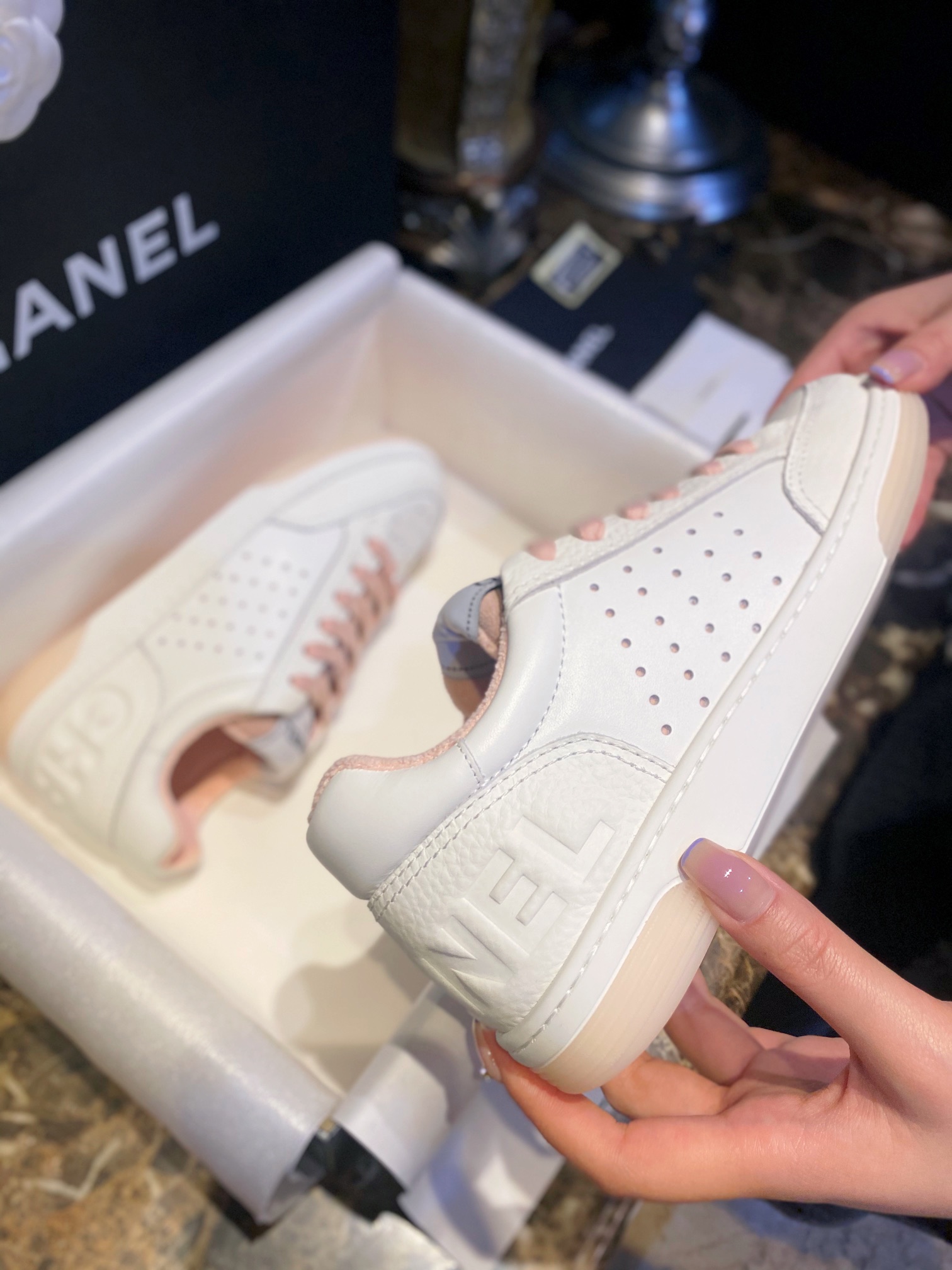 Chanel Pink Panda Skate Shoes