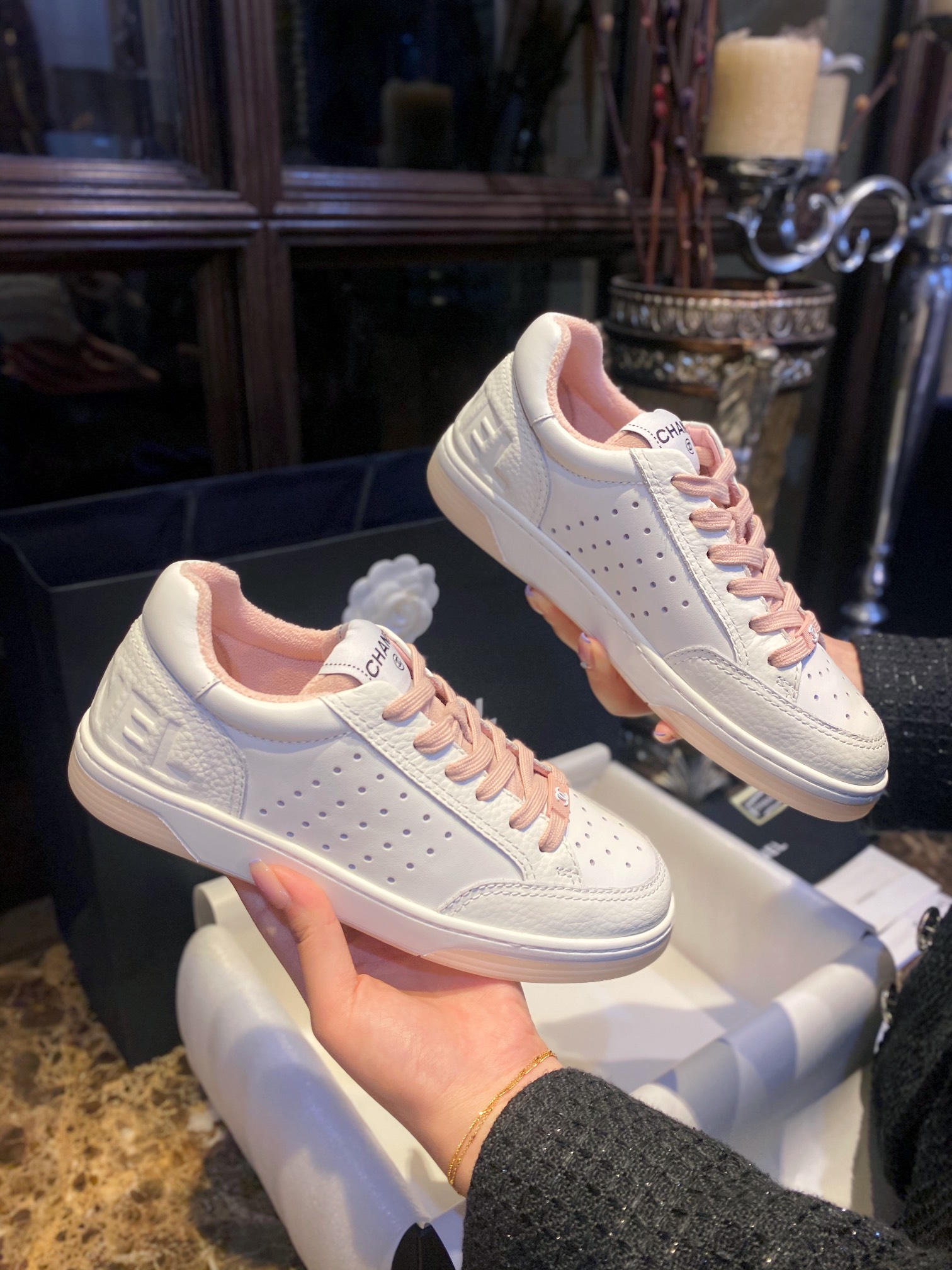 Chanel Pink Panda Skate Shoes