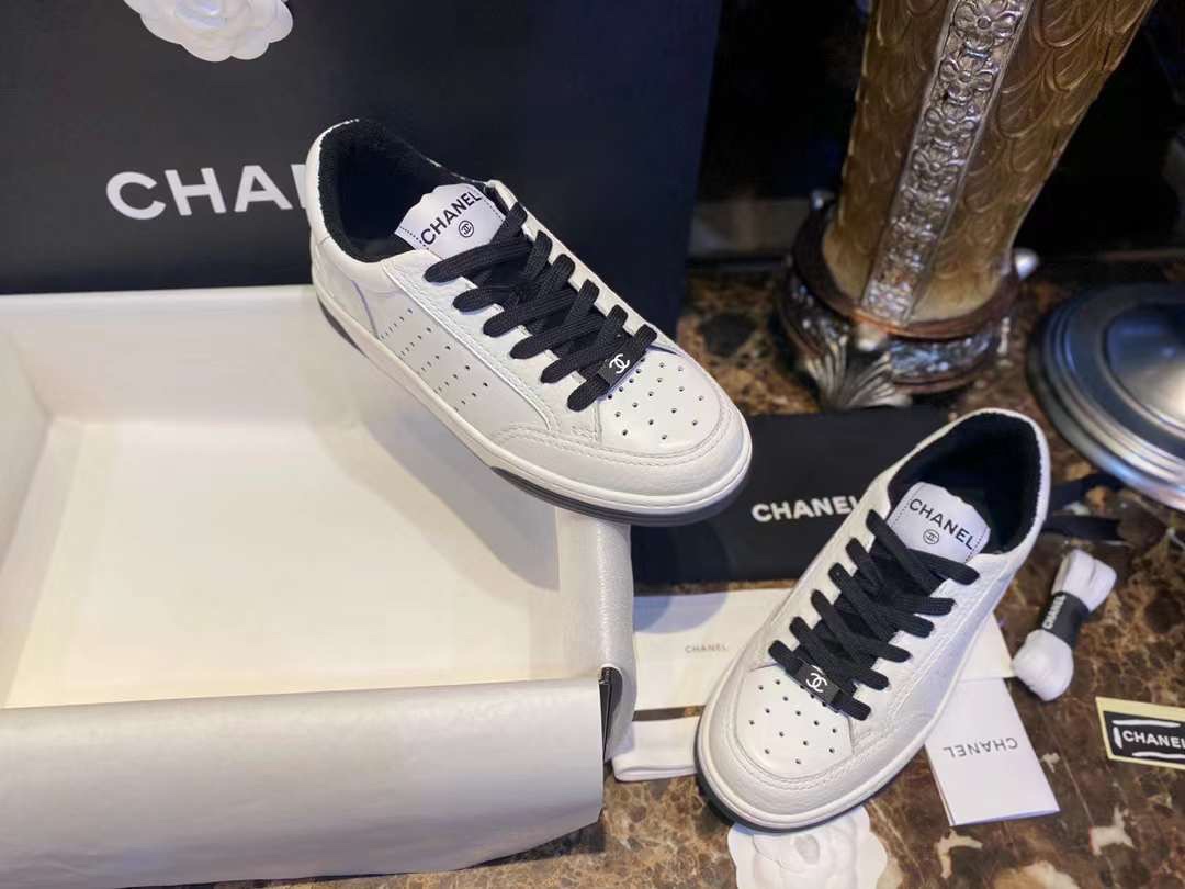 Chanel Black and White Panda Skate Shoes