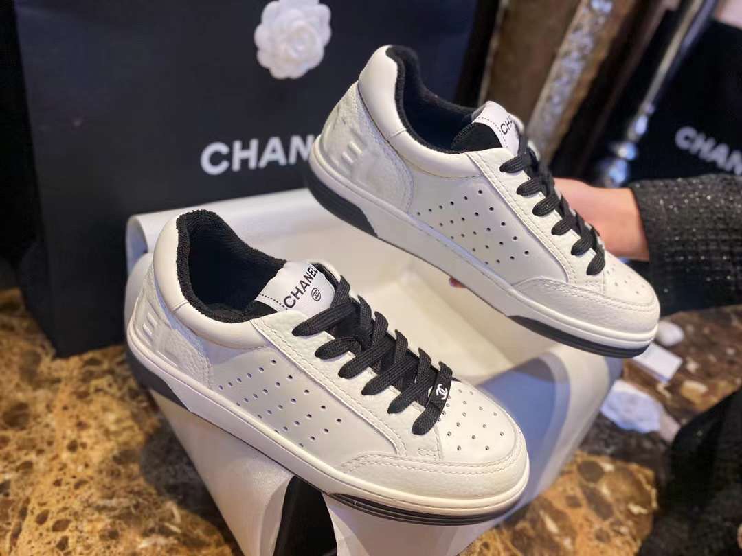 Chanel Black and White Panda Skate Shoes