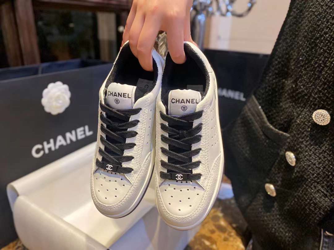 Chanel Black and White Panda Skate Shoes