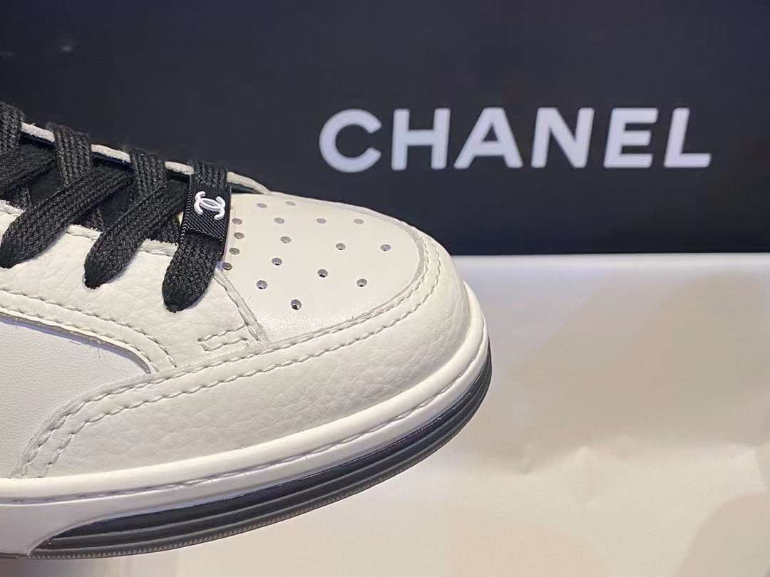 Chanel Black and White Panda Skate Shoes