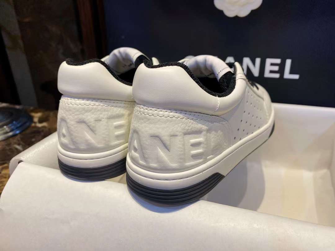 Chanel Black and White Panda Skate Shoes